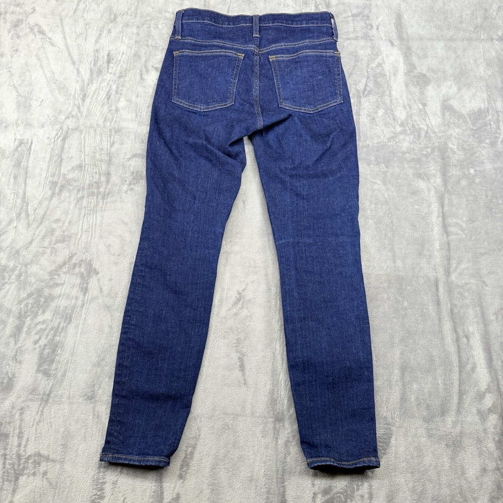 J.CREW Jeans Women's Size 27 9" Toothpick  Stretch Skinny Blue High-rise Zip Fly - Picture 2 of 13